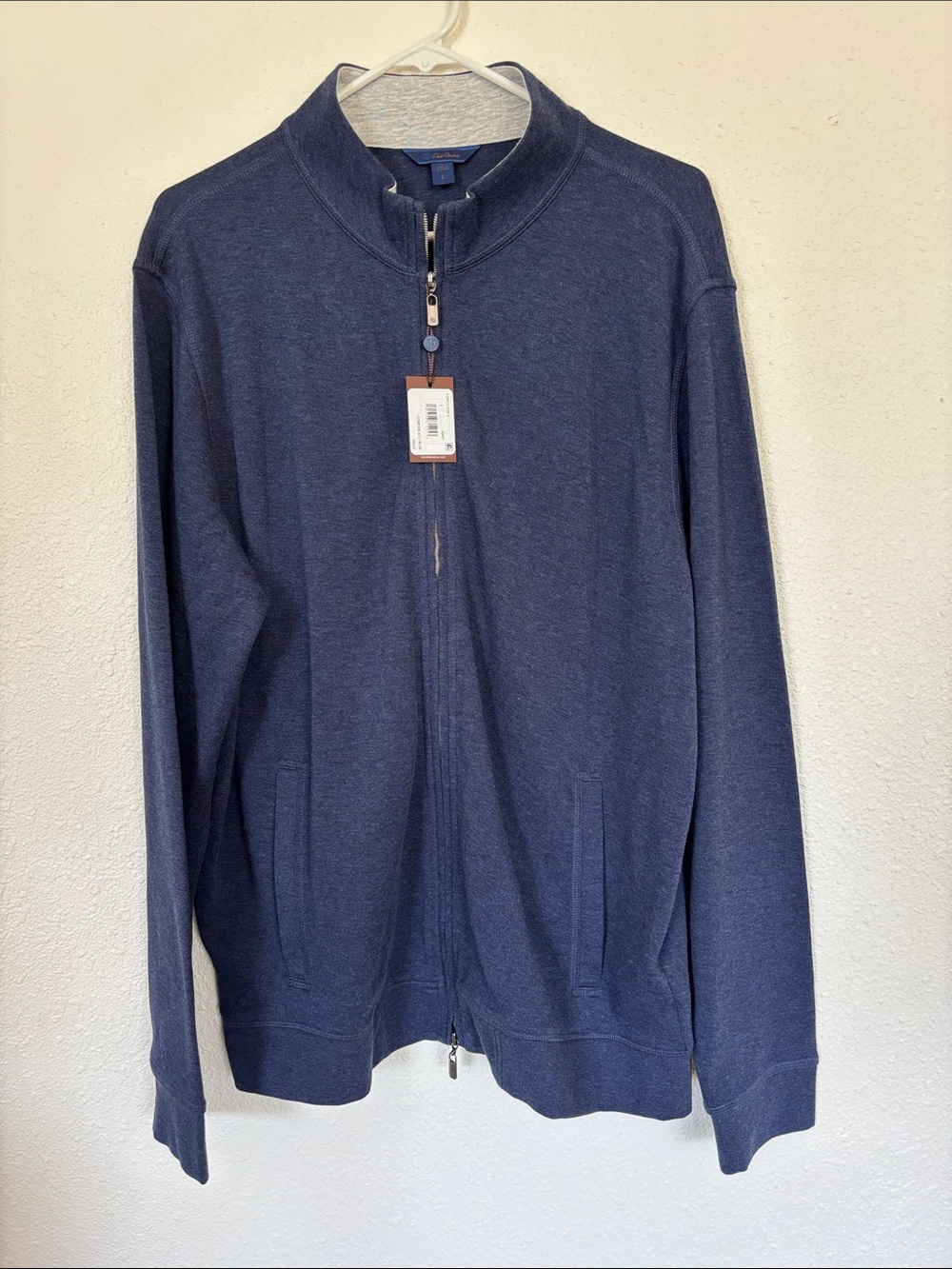 David Donahue full zip‎ knit jacket